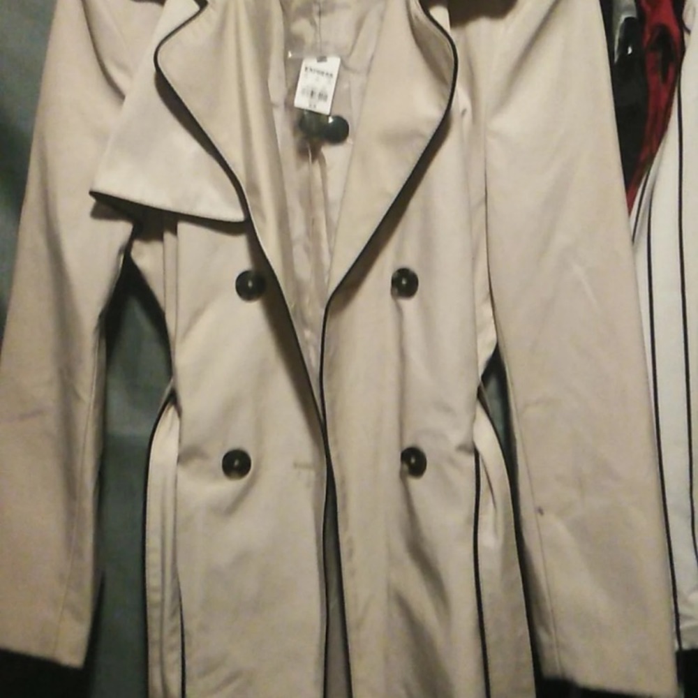 Express Classic Double Breasted Trench Coat